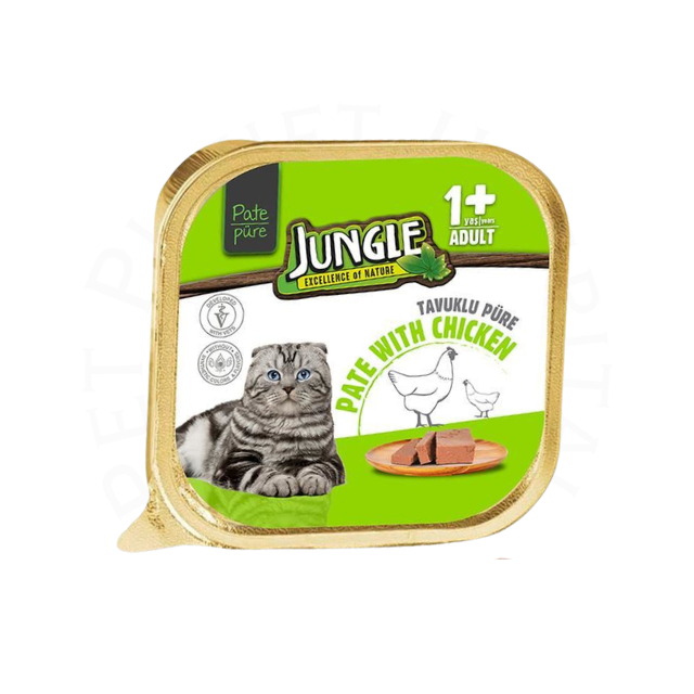 Jungle Patte Adult Cat Food Tray Chicken Wet Food for Cats