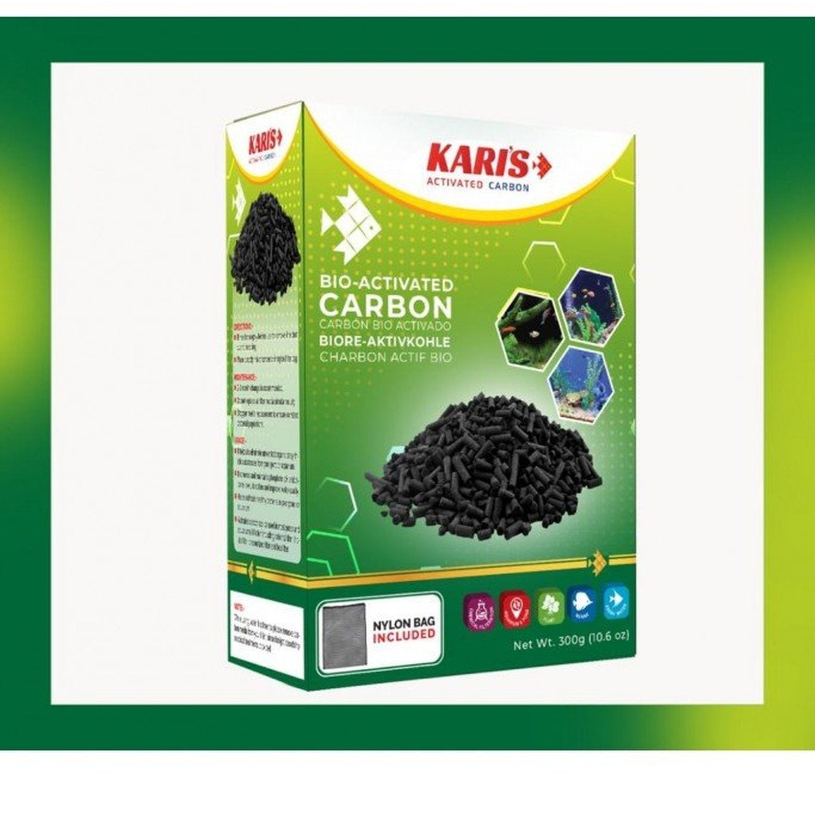 Karis Bio Activated Carbon[Charcoal]-Aquarium Filter- 300g