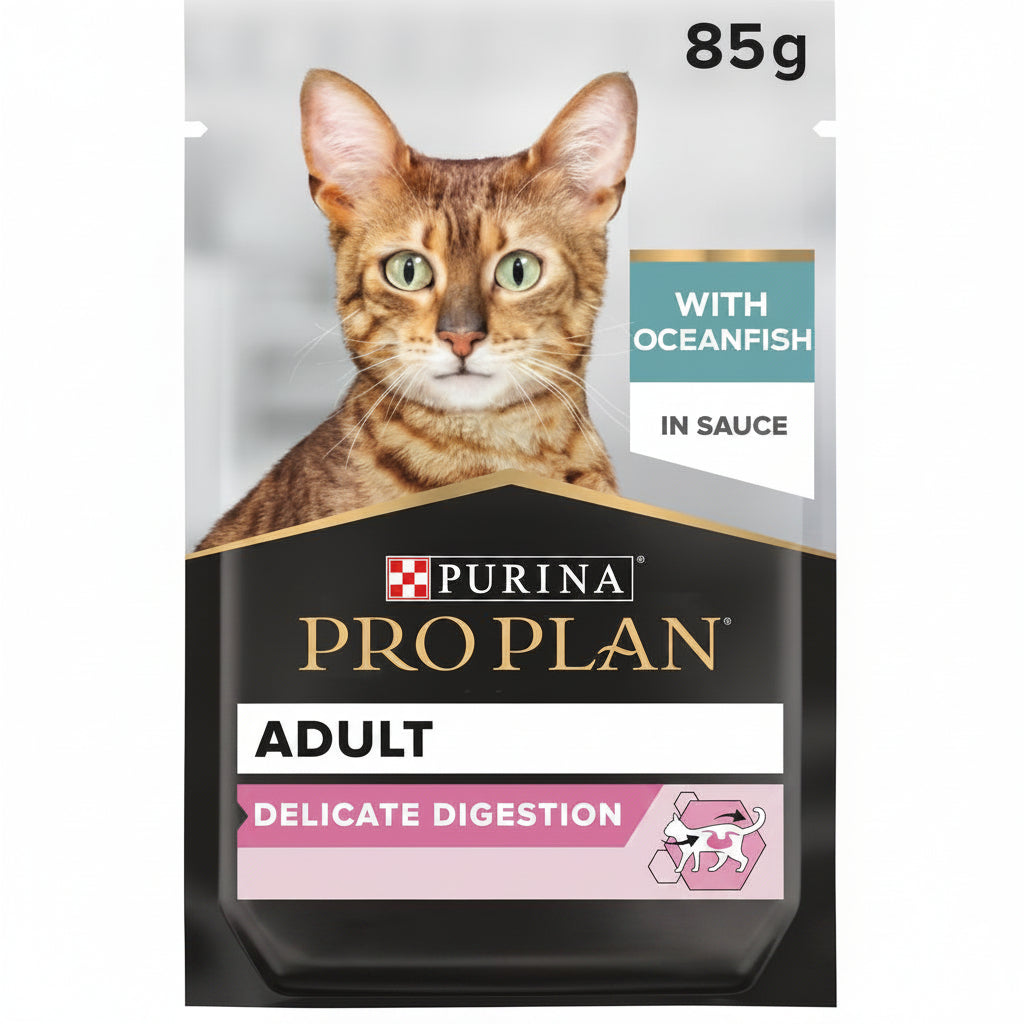 Purina Pro Plan Delicate Wet Cat Food, Oceanfish in Gravy POUCH 85G