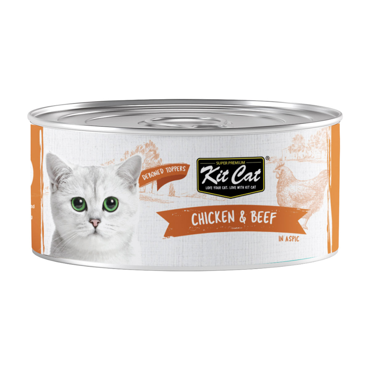 Kit cat Tin CHICKEN & BEEF Cat Wet Food 80g