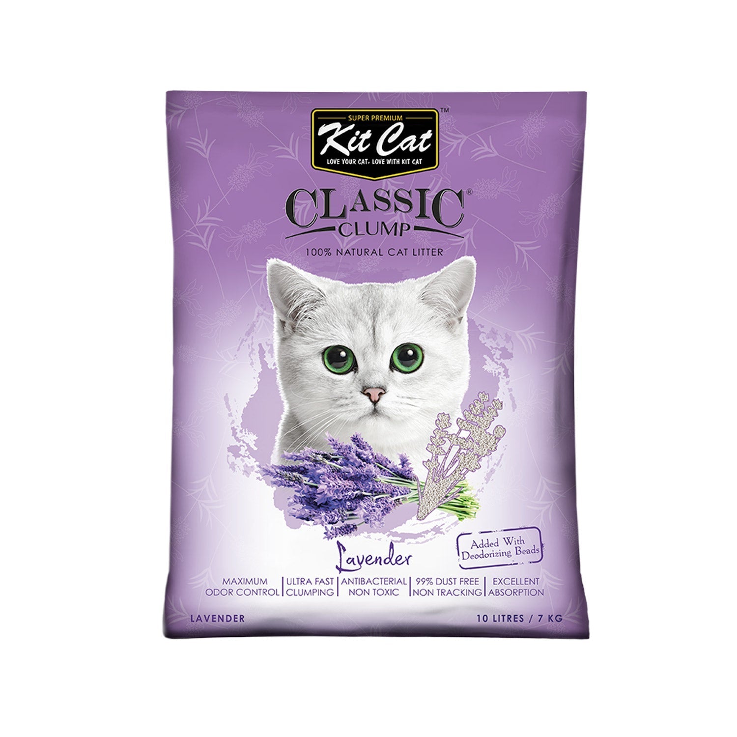 Kit Cat Classic Clump Cat Litter -10L (Lavender)