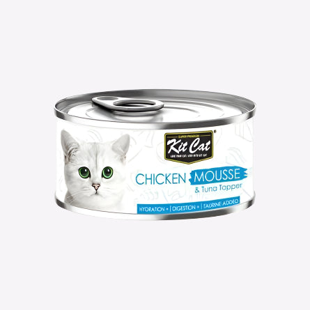 Kit Cat Tuna Topper Cat Wet Food chicken mousse - 3x80g