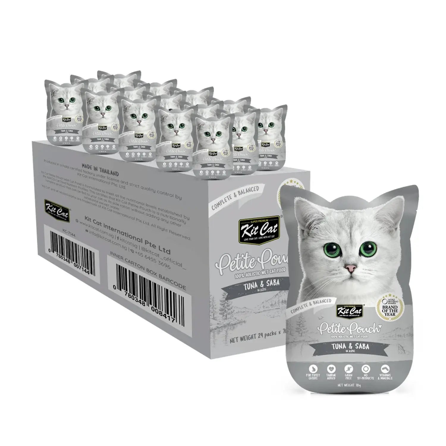 KIT CAT PETITE POUCH TUNA & SABA 70G