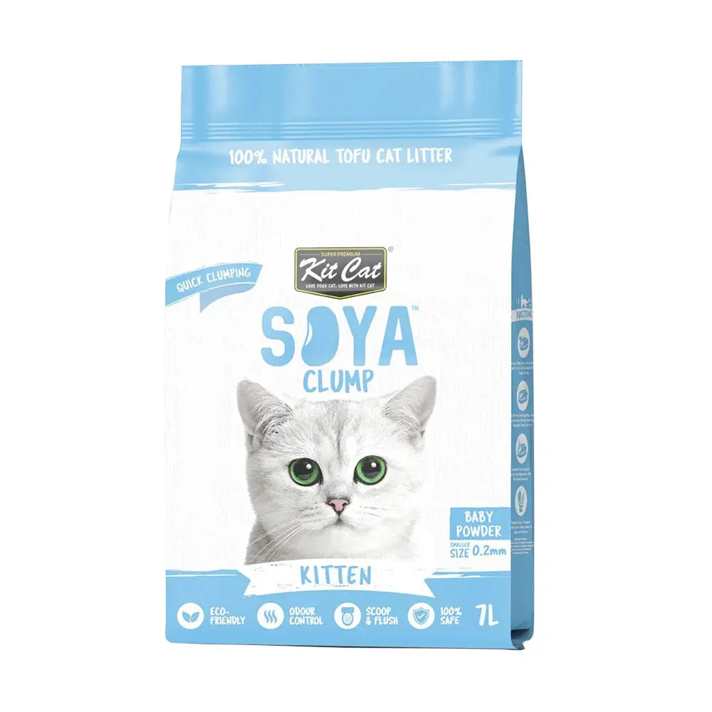KIT CAT SOYBEAN LITTER SOYA CLUMP KITTEN BABY POWDER 7L