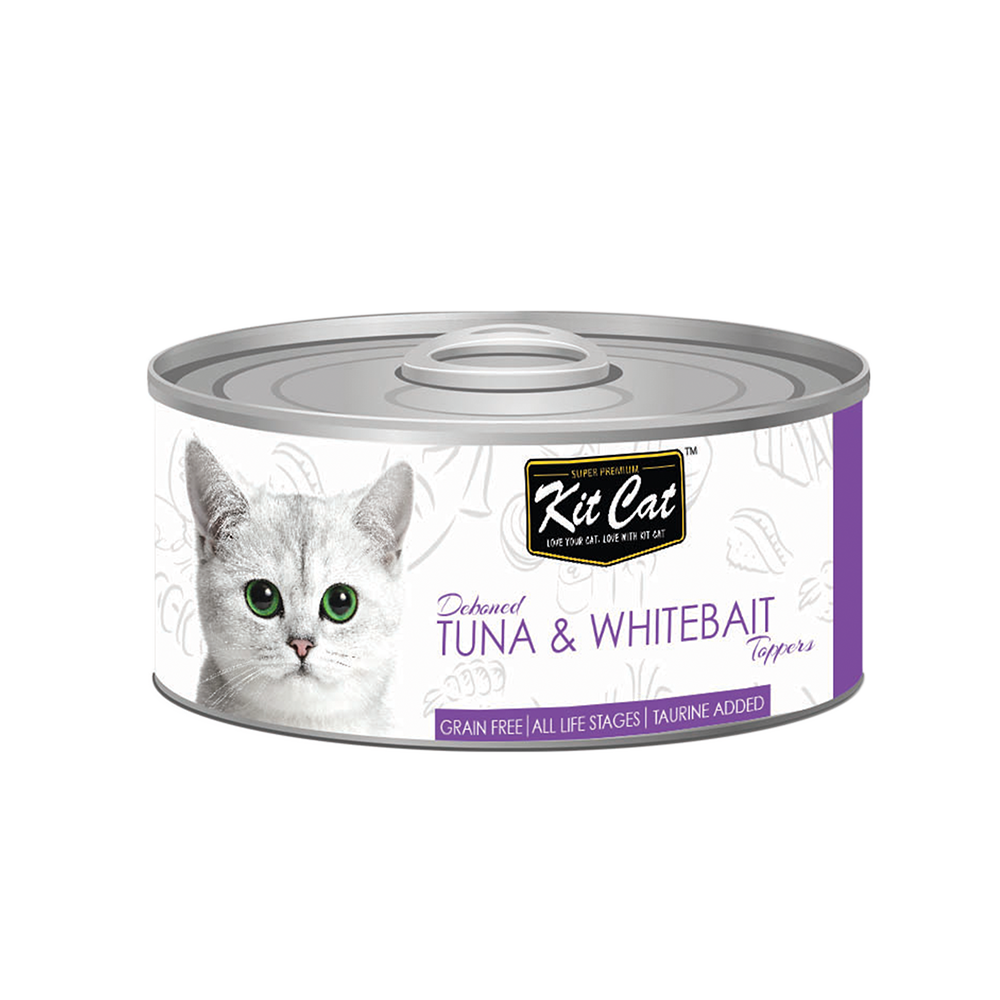 Kit Cat Deboned Tuna and Whitebait Canned Cat Food - 80 g
