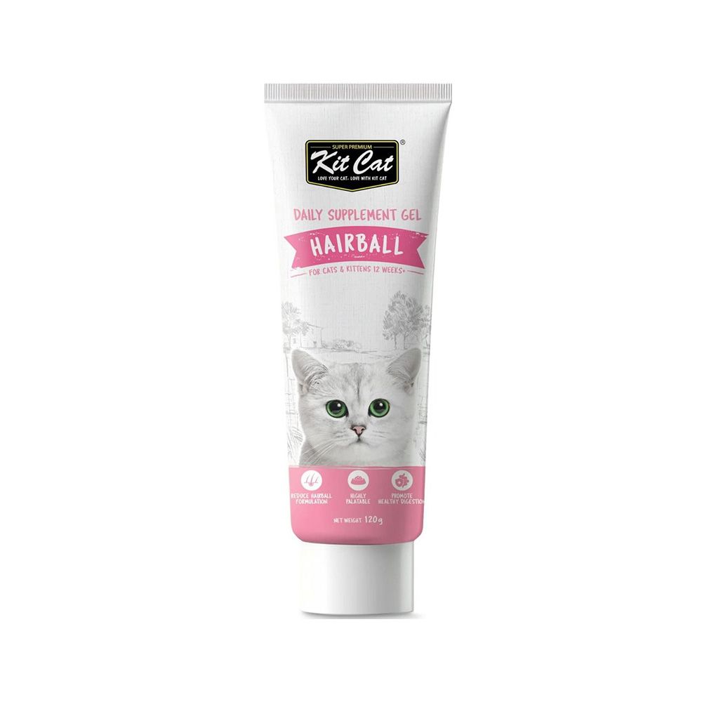 Kit Cat Hairball Daily Supplement Gel For Cats and Kittens - 120 g