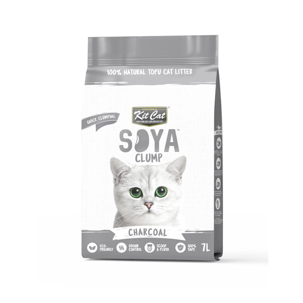 KitCat SoyaClump Soyabean Litter Charcoal 7L