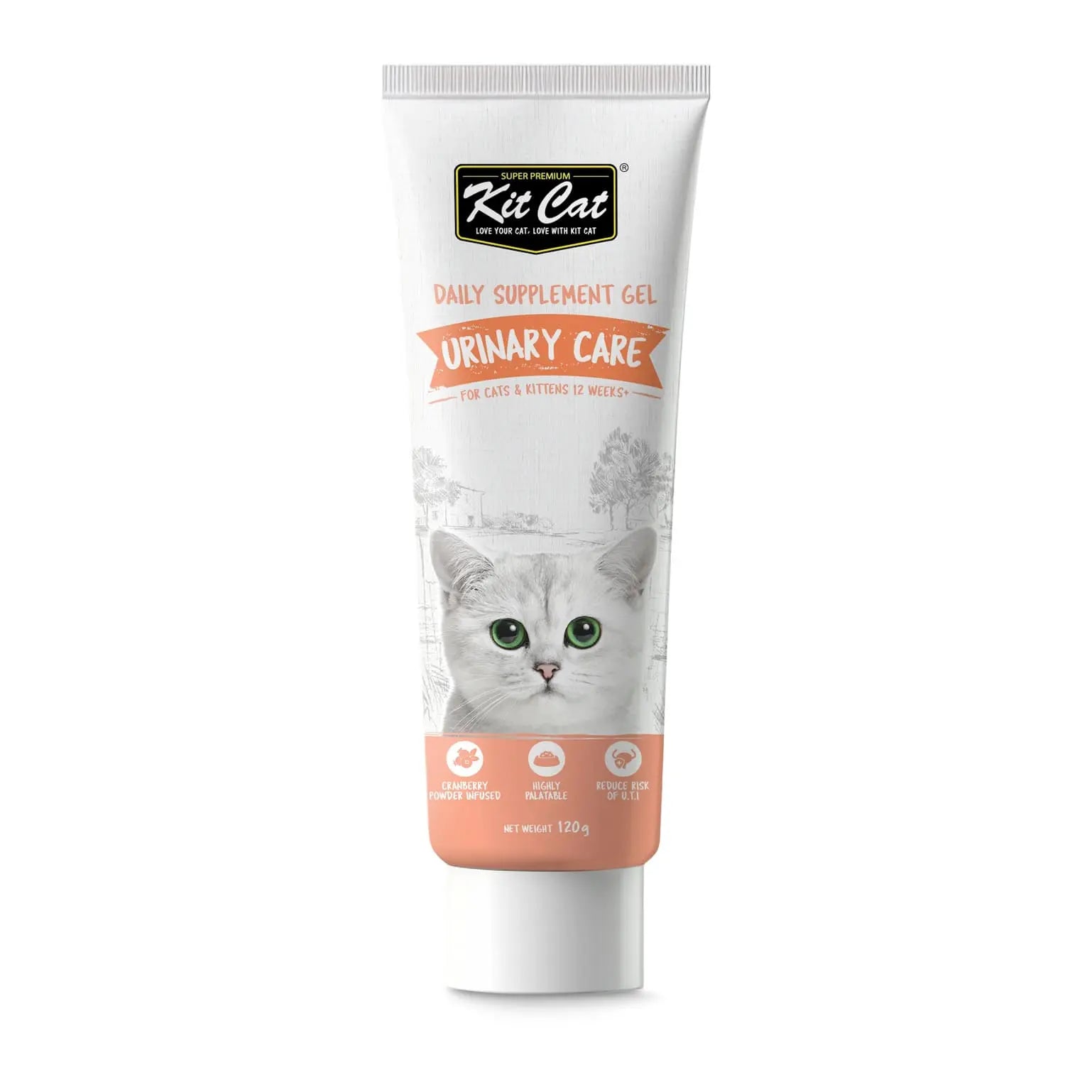 Kit Cat Daily Nutritional Supplement Gel For Cats & Kittens Urinary Care 120g