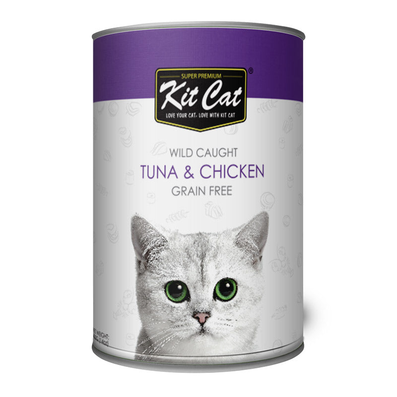 KitCat Wild Caught Tuna & Chicken Cat Wet Food 400 grm
