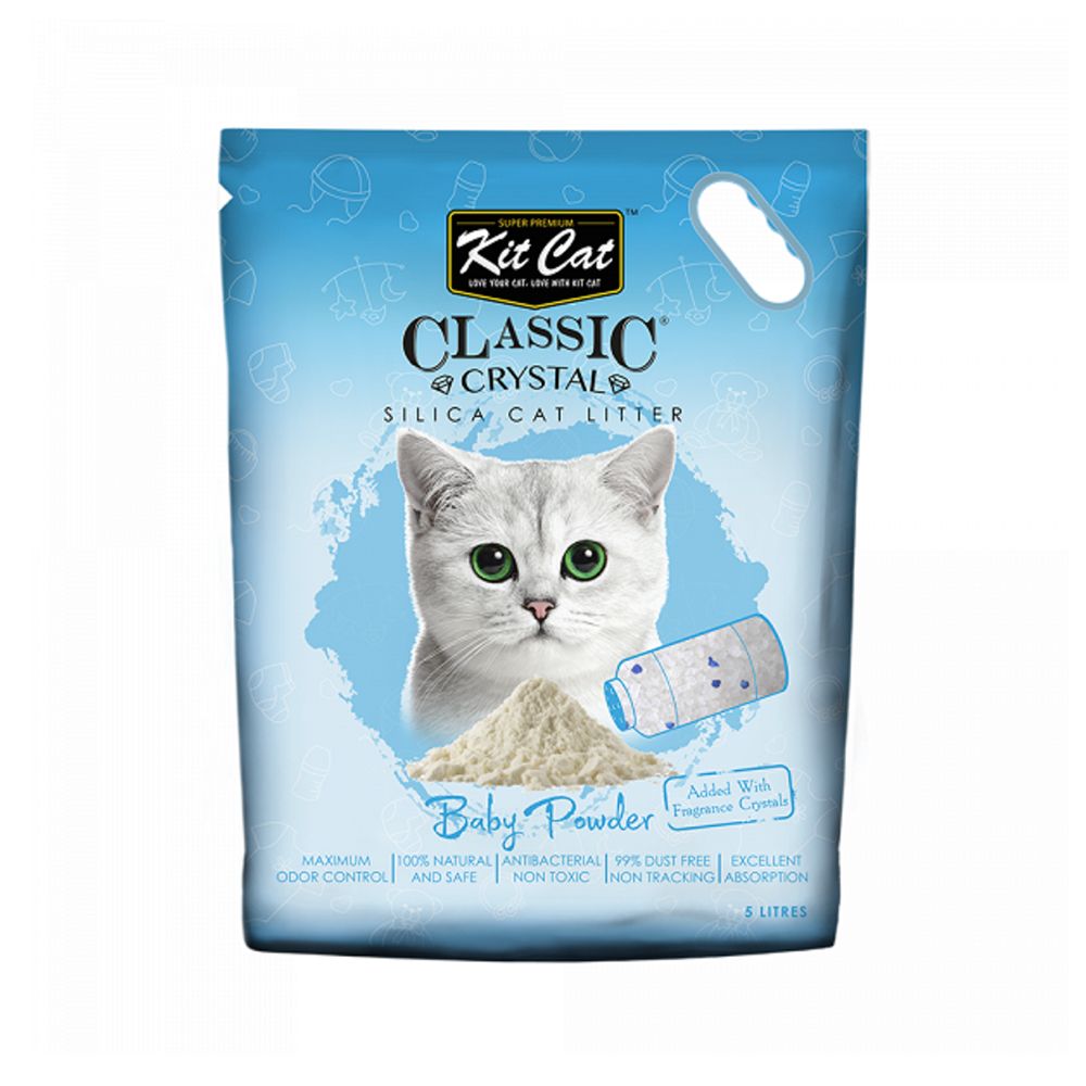 Kit Cat Classic Crystal Baby Powder Cat Litter - 2.2 Kg