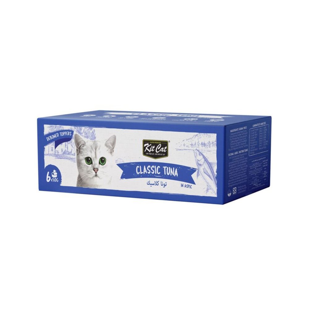 Kit Cat Deboned Classic Tuna Toppers Multipack Canned Cat Food - 6 x 50 g