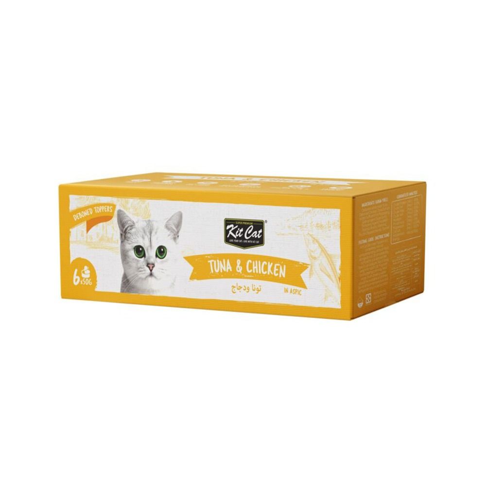 Kit Cat Deboned Tuna and Chicken Toppers Multipack Canned Cat Food - 6 x 50 g