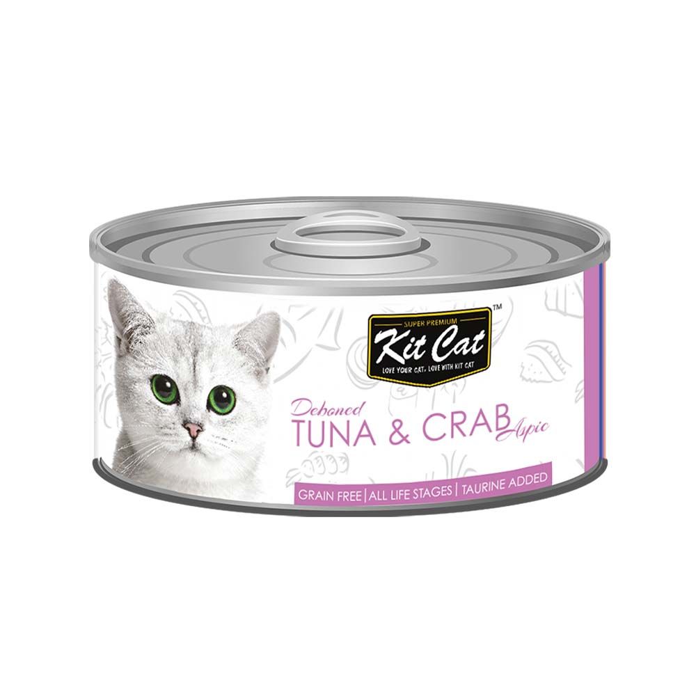 Kit Cat Deboned Tuna and Crab Toppers Canned Cat Food - 80 g