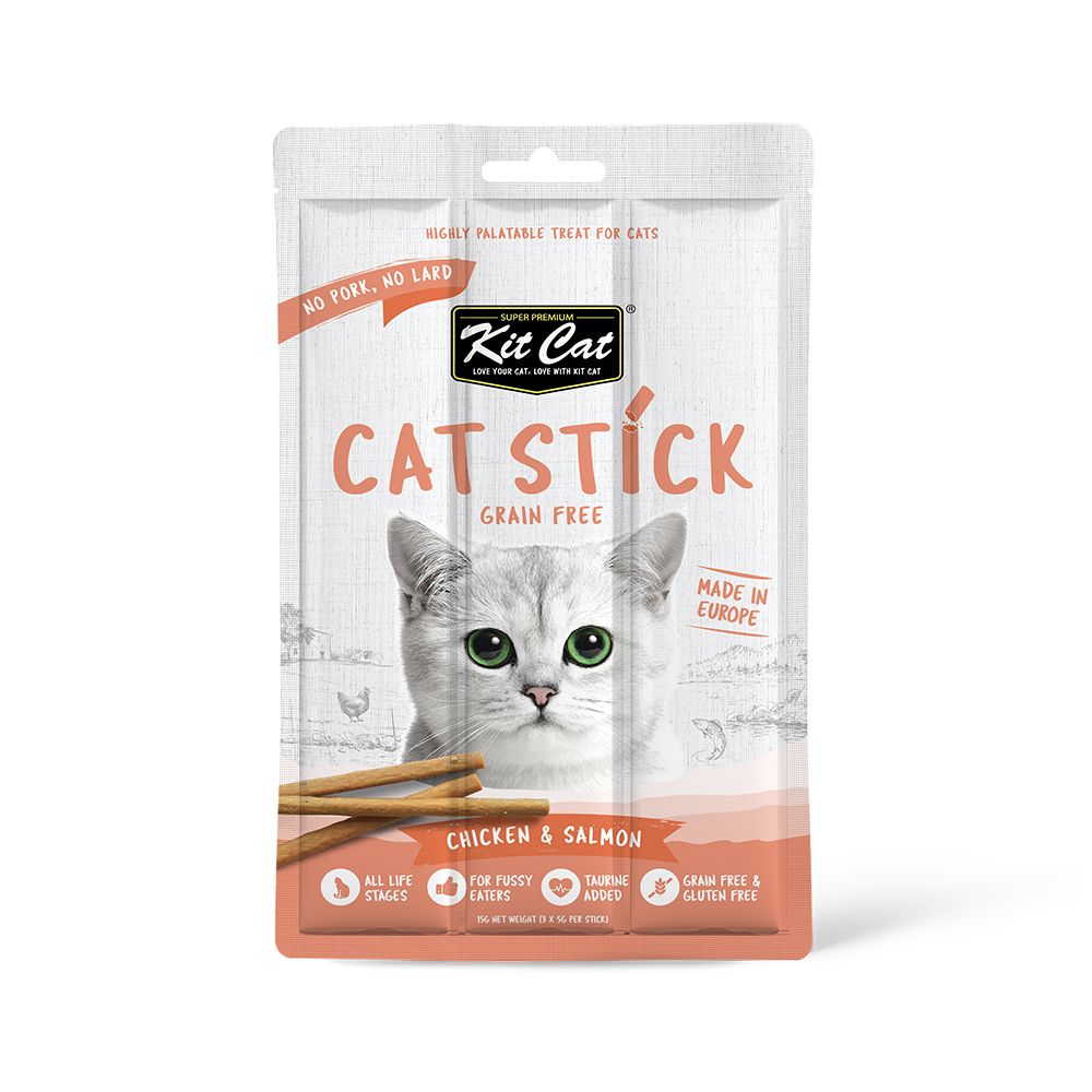 Kit Cat Grain Free Cat Stick Chicken - Duck and Cranberries Cat Treats - 15 g