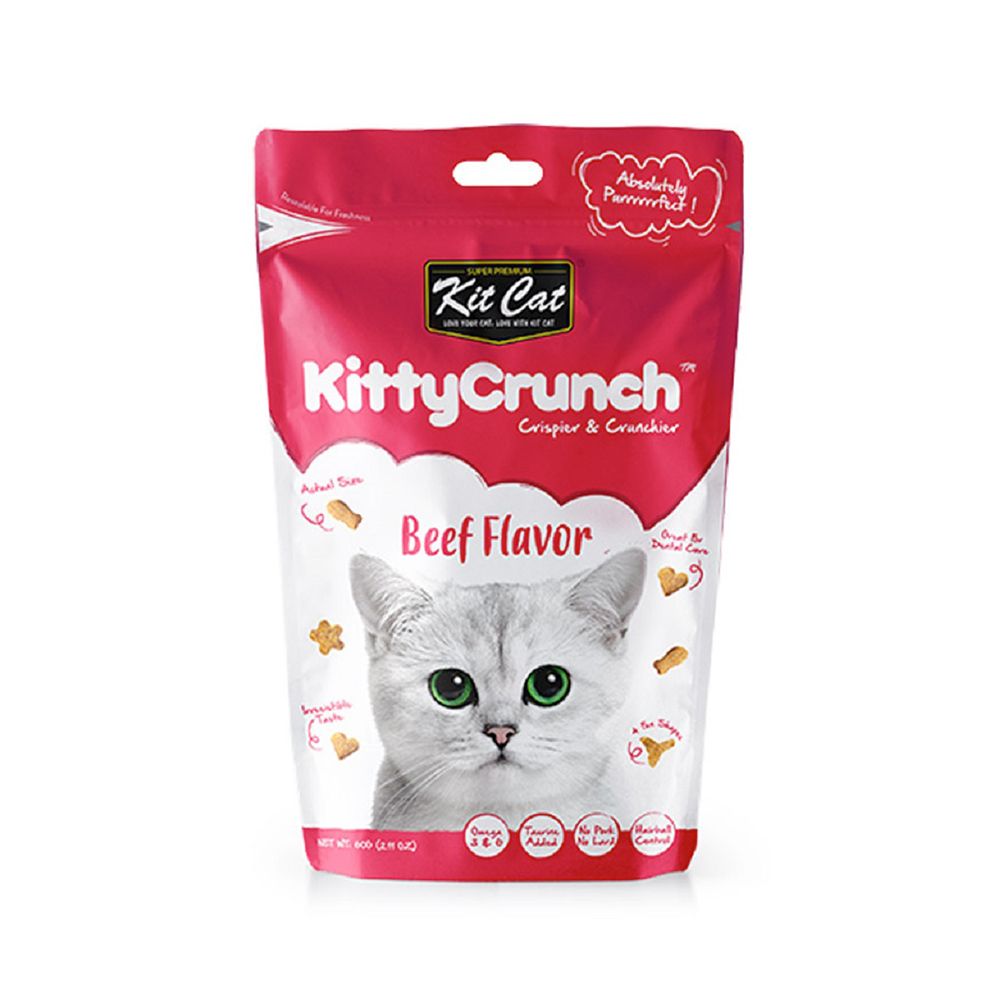 Kit Cat Kitty Crunch Beef Flavor Cat Treats - 60 g