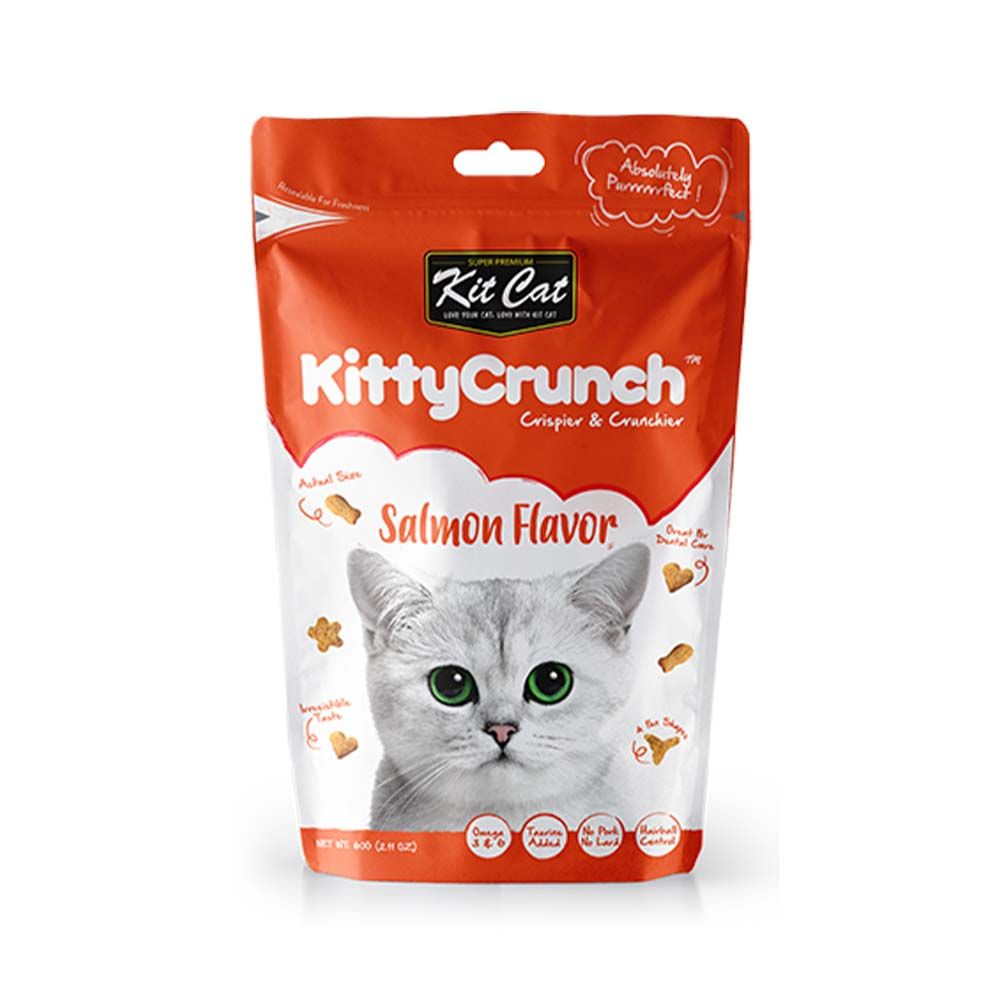 Kit Cat Kitty Crunch Salmon Flavor Cat Treats - 60g