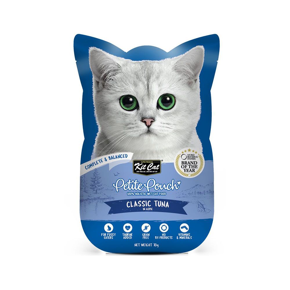 Kit Cat Petite Complete Classic Tuna in Aspic Cat Food Pouch - 70 g