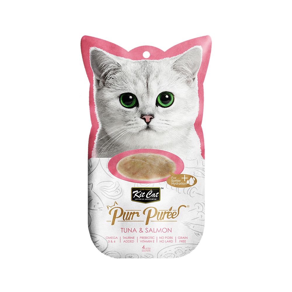 Kit Cat Purr Puree Tuna & Salmon Cat Treats - 4 x 15g