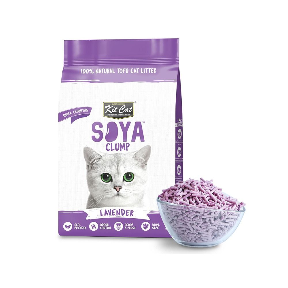 Kit Cat Soya Clumping Soybean Cat Litter - Lavender - 7L