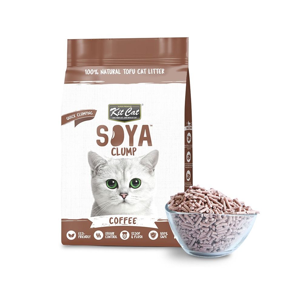 Kit Cat Soybean Soya Clumping Cat Litter - Coffee - 7L