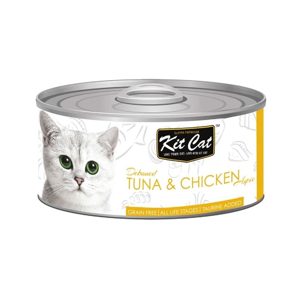 Kit Cat Debone Tuna and Chicken in Aspic Canned Cat Food - 80 g