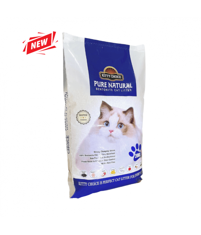 Kitty Choice Pure Natural Bentonite Clumping Cat Litter Mixed Fragrance - 20kg