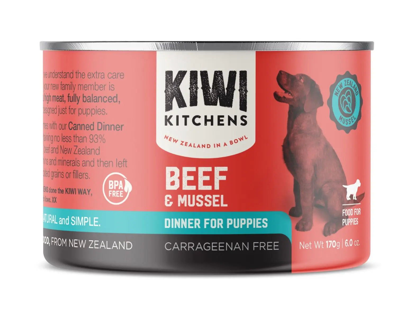 KIWI KITCHENS GRASS FED BEEF & MUSSEL DINNER CANNED WET PUPPY FOOD