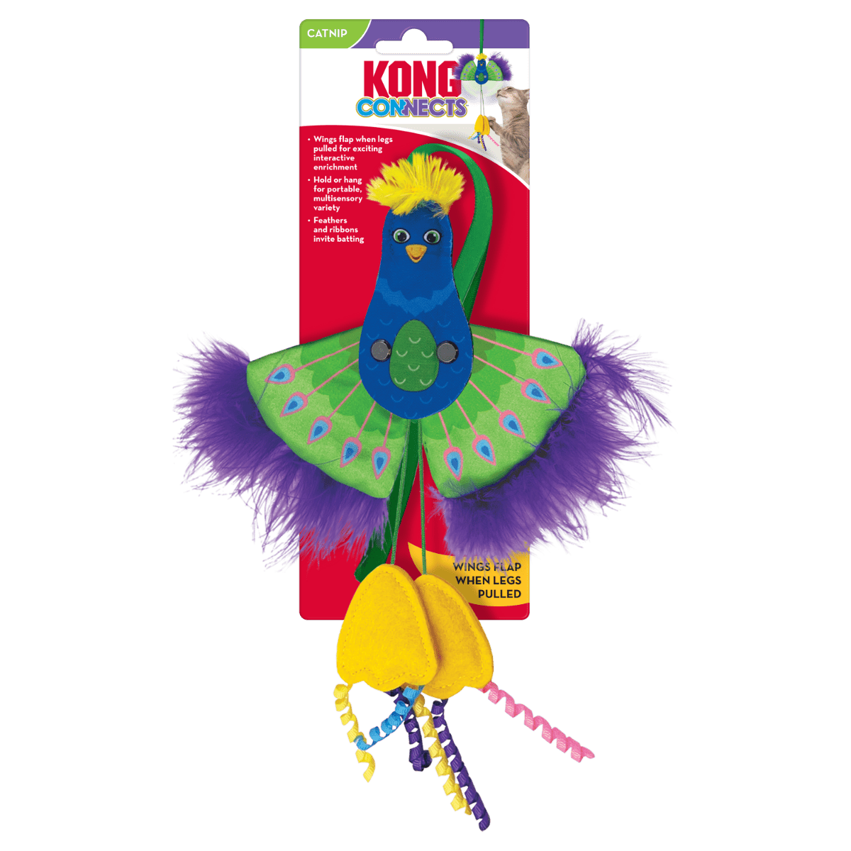 Kong Connects Peacock Feather Cat Toy