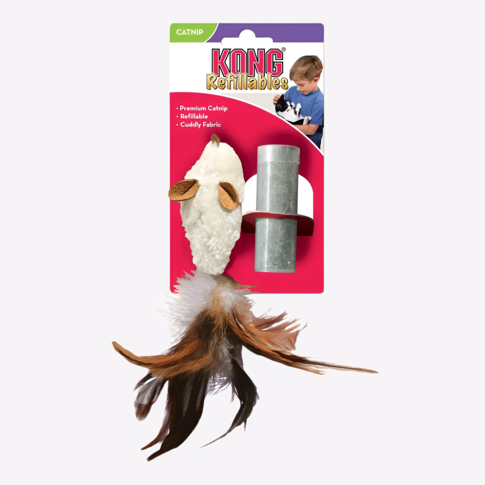 Kong Refillables Catnip Feather Mouse Cat Toy