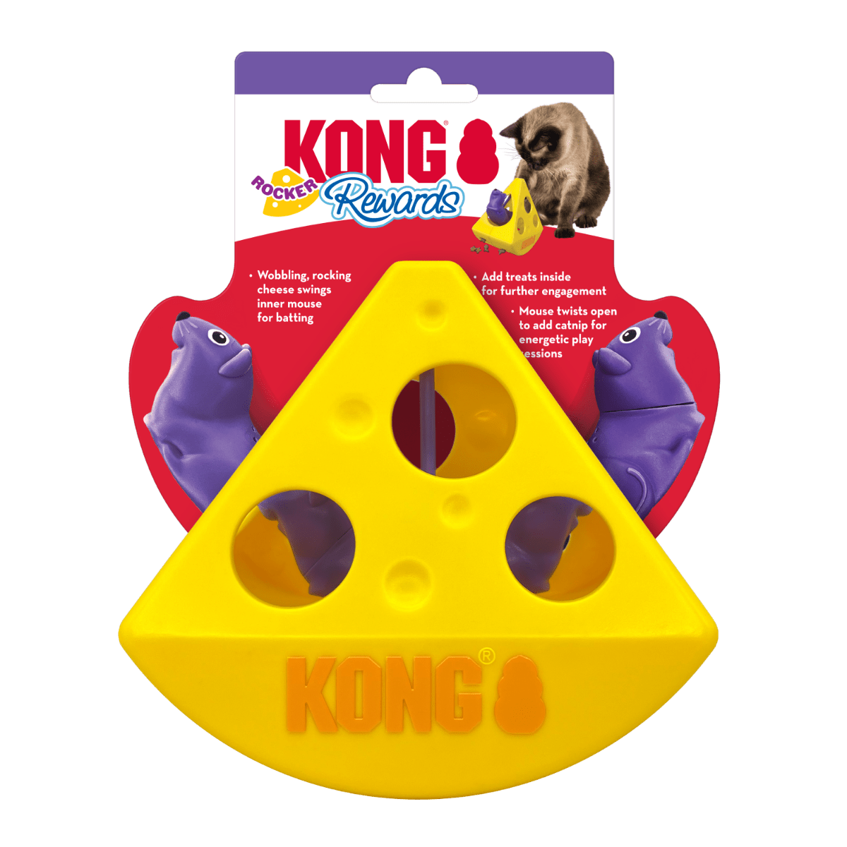 Kong Rewards Rocker Cheese Cat Toy
