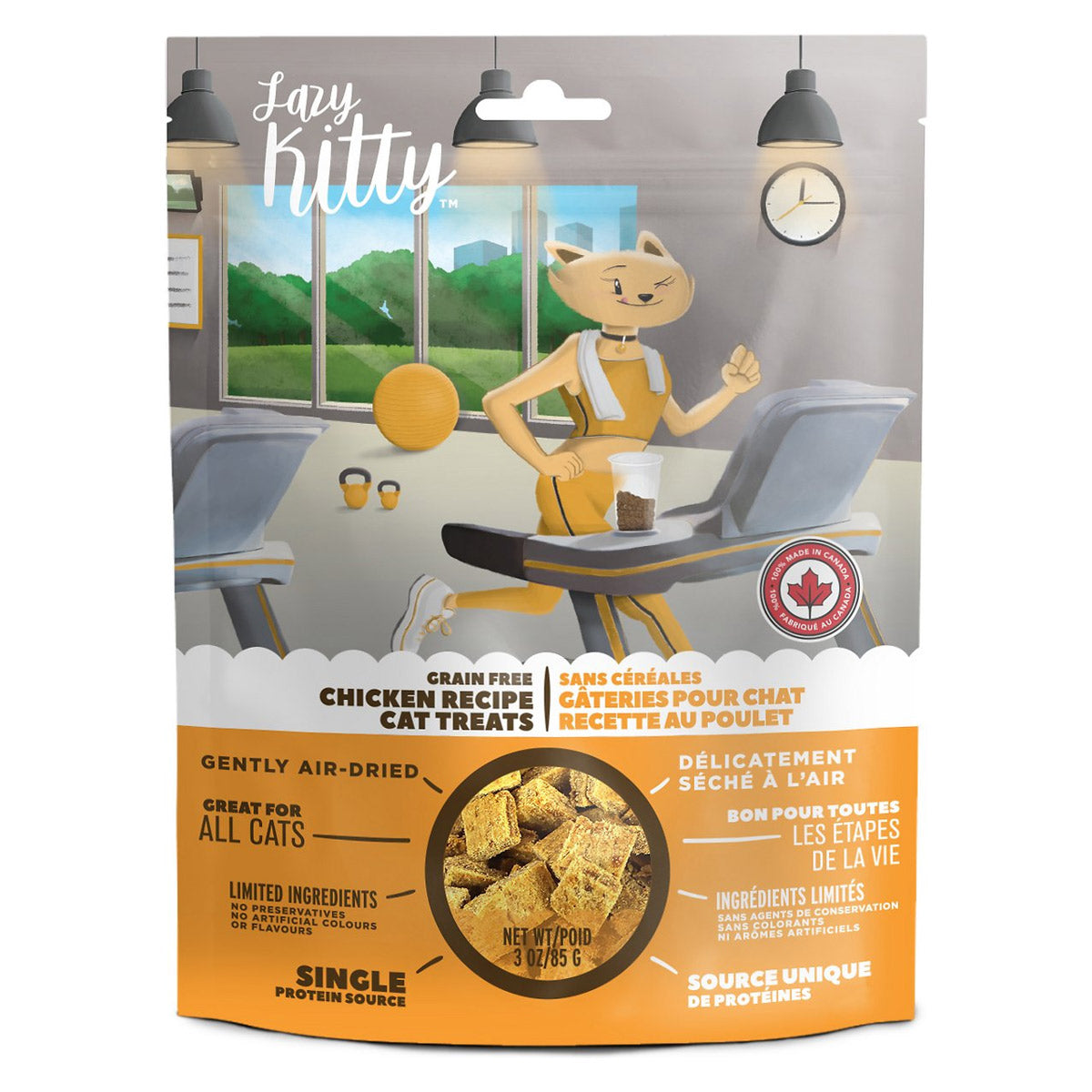 Lazy Kitty Air-Dried Grain-Free Cat Treats Chicken Recipe 3oz / 85gm