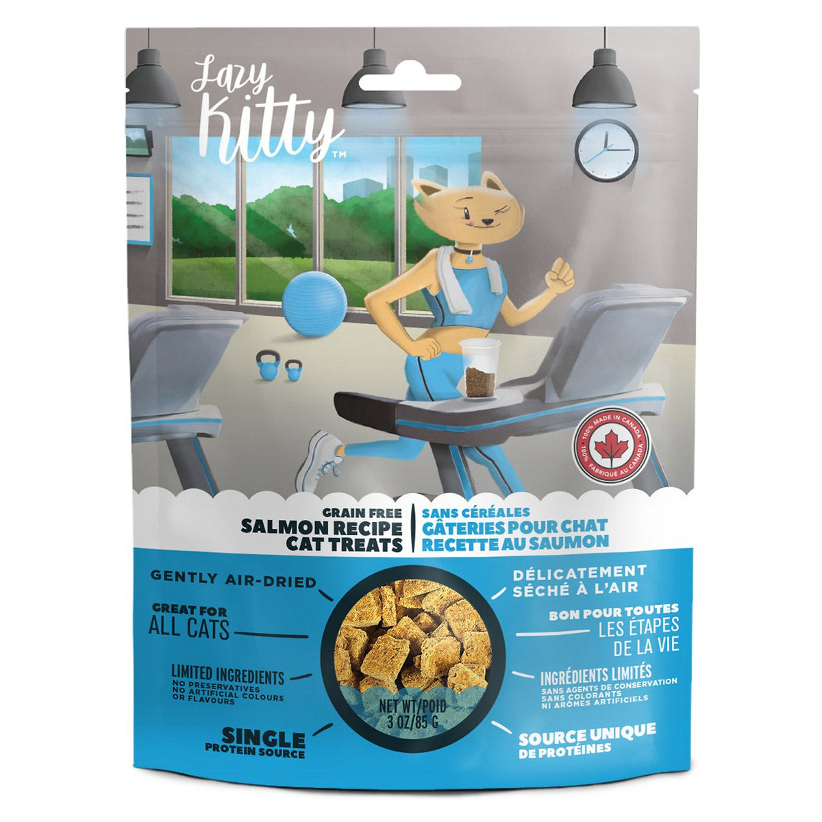 Lazy Kitty Air-Dried Grain-Free Cat Treats Salmon Recipe 3oz / 85gm