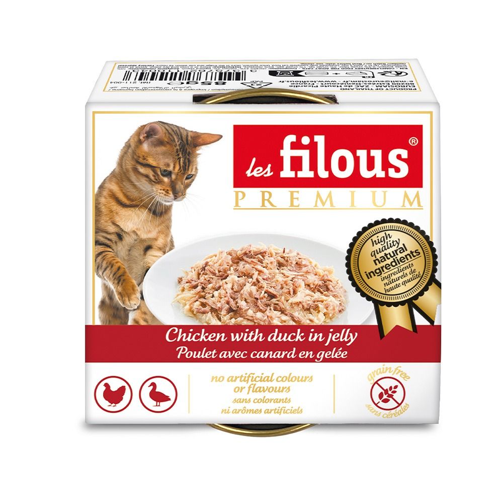 Les Filous Chicken with Duck in Jelly Canned Cat Food - 85 g