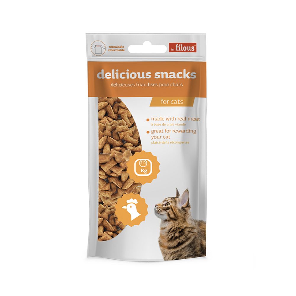 Les Filous Crunchy Chicken Cat Treats - 50 g