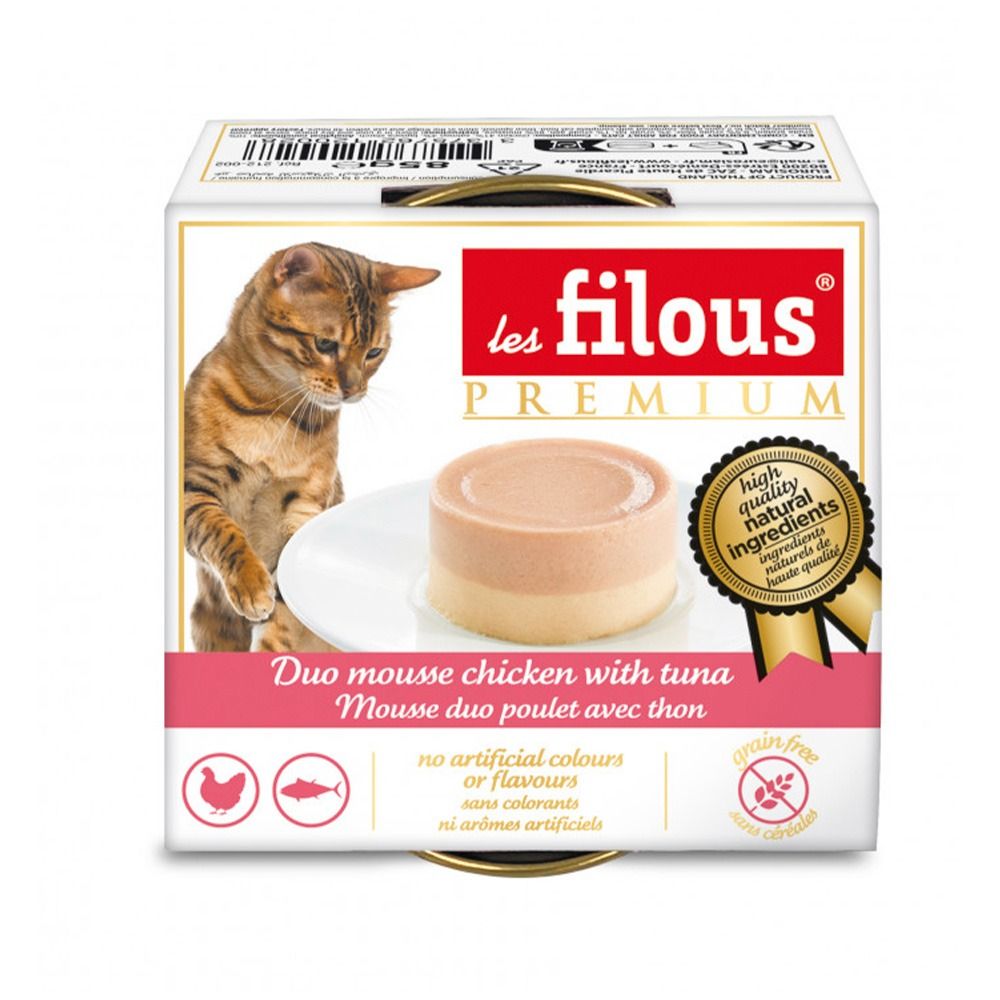 Les Filous Duo Mousse Chicken with Tuna Canned Cat Food - 85 g