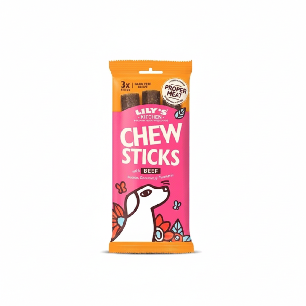 Lily's Kitchen Dog Chew Sticks with Beef Dog Treats 120G
