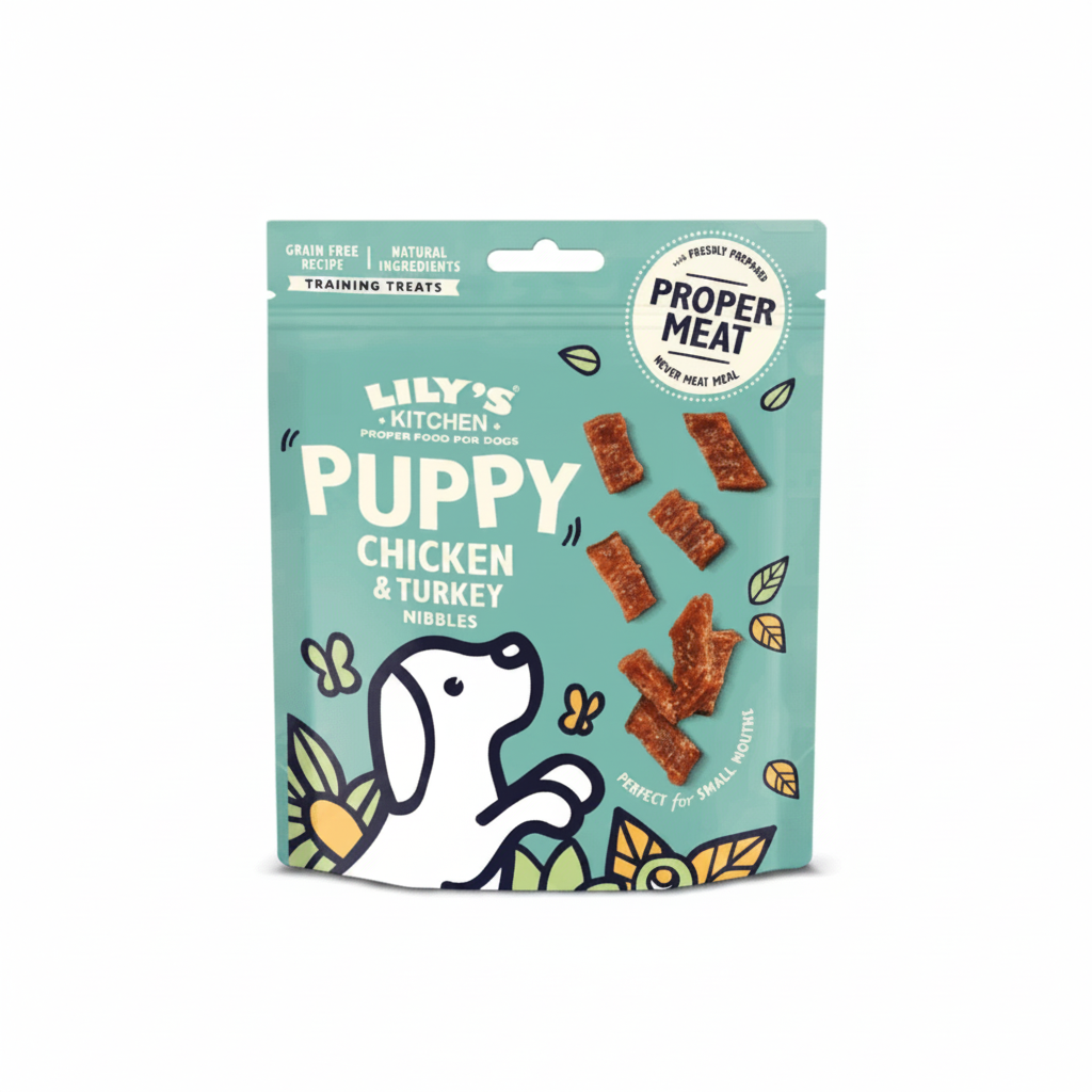 Lily's Kitchen Chicken & Turkey Nibbles Puppy Treats 70G