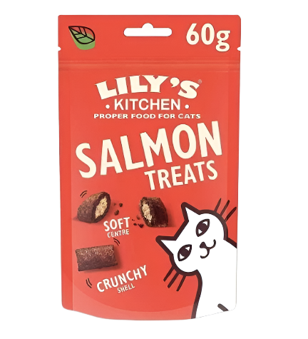 Lily's Kitchen Salmon Pillow Cat Treats - 60g