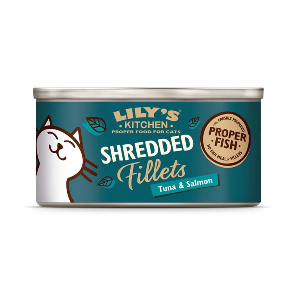 Lily's Kitchen Shredded Fillets Tuna and Salmon in Broth Canned Cat Food - 70 g