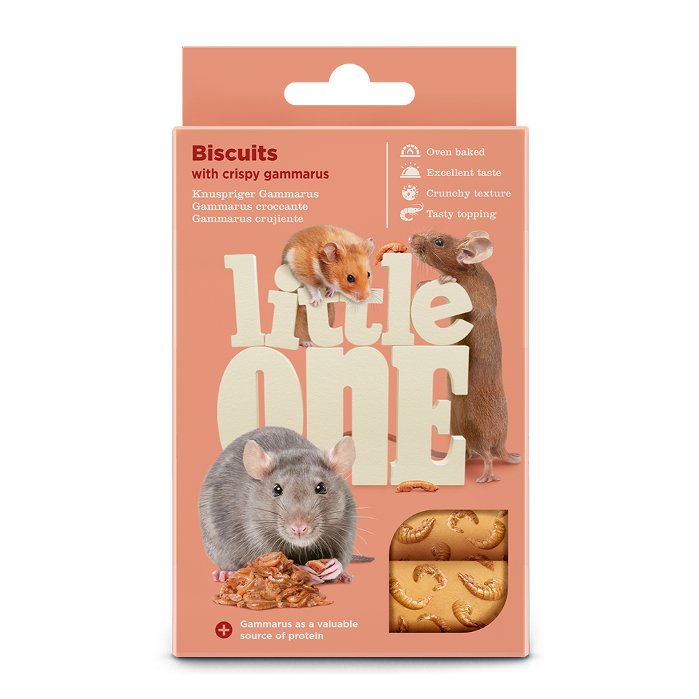 Little One Biscuits for hamsters, rats, mice and gerbils with crispy gammarus 5x7g