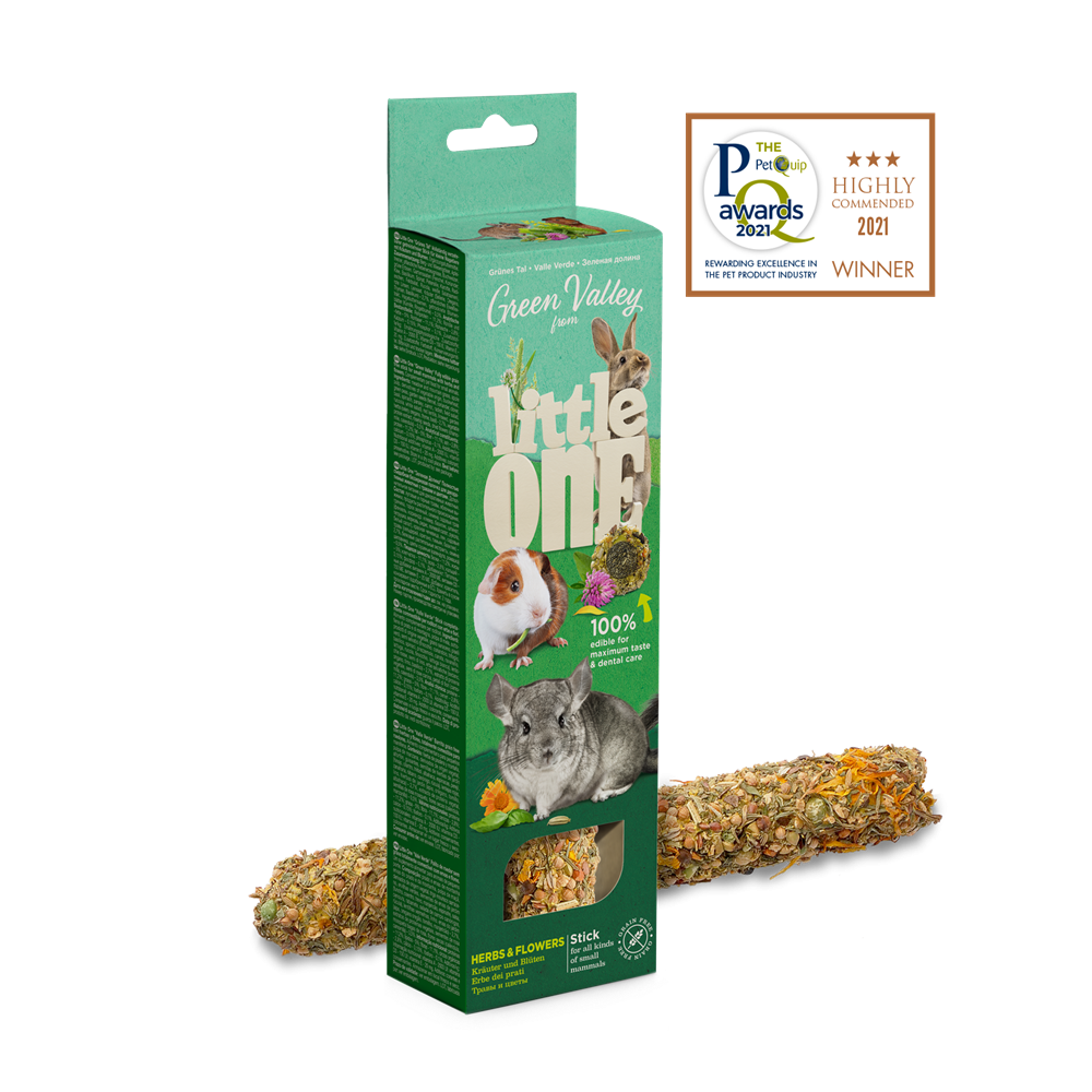 Little One Green Valley Grain Free Sticks with Herbs and Flowers Small Animal Treat - 160 g