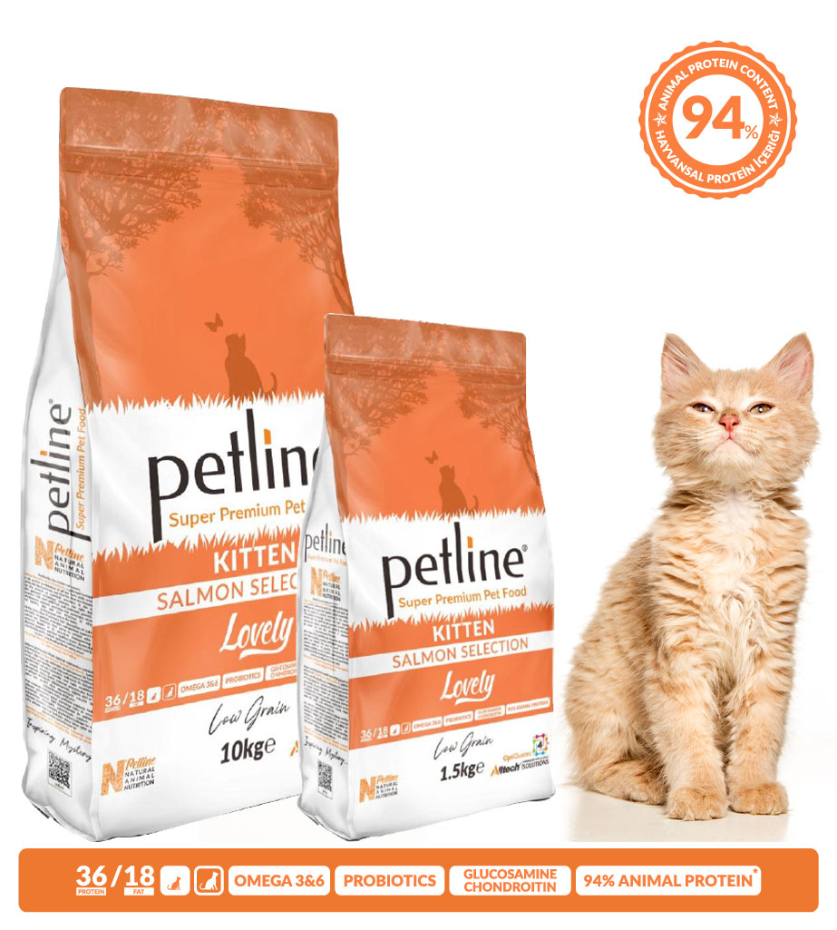 Petline Super Premium Kitten Catfood Salmon 1.5kg