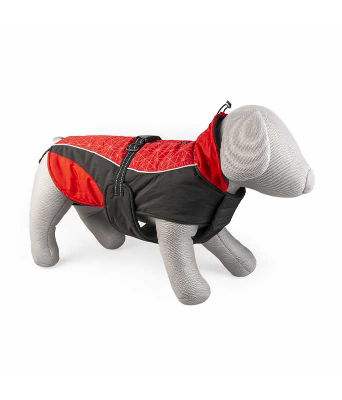 Duvo+ Dog Jacket Hi Vis Casual Red/Black[Size – Xl]