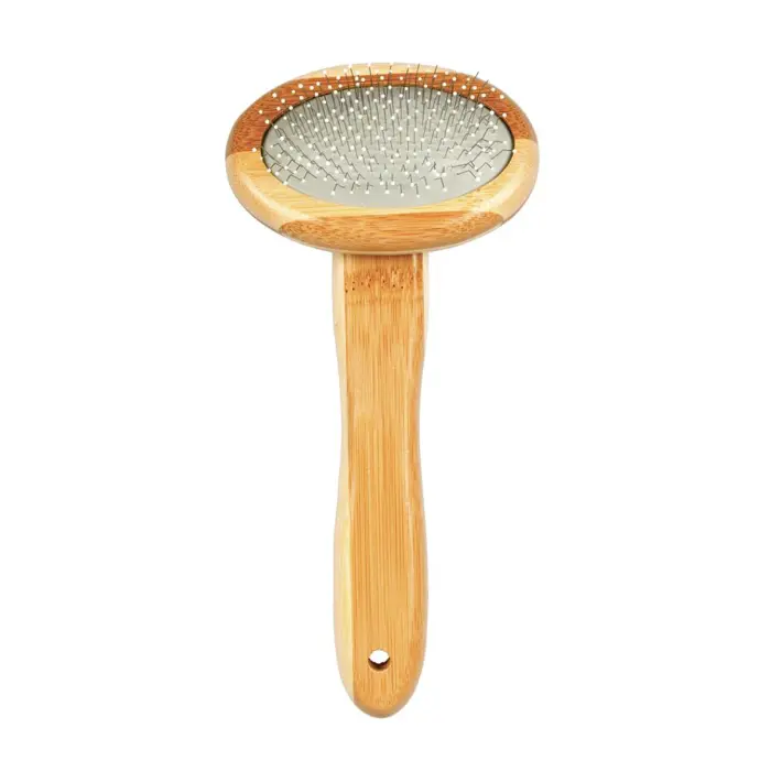 Duvo Bamboo Slicker Brush[Size – S]