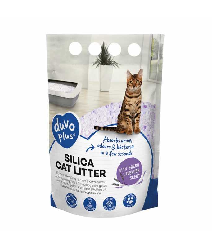 Duvo+ Premium Silica Cat Litter 5L – Lavender