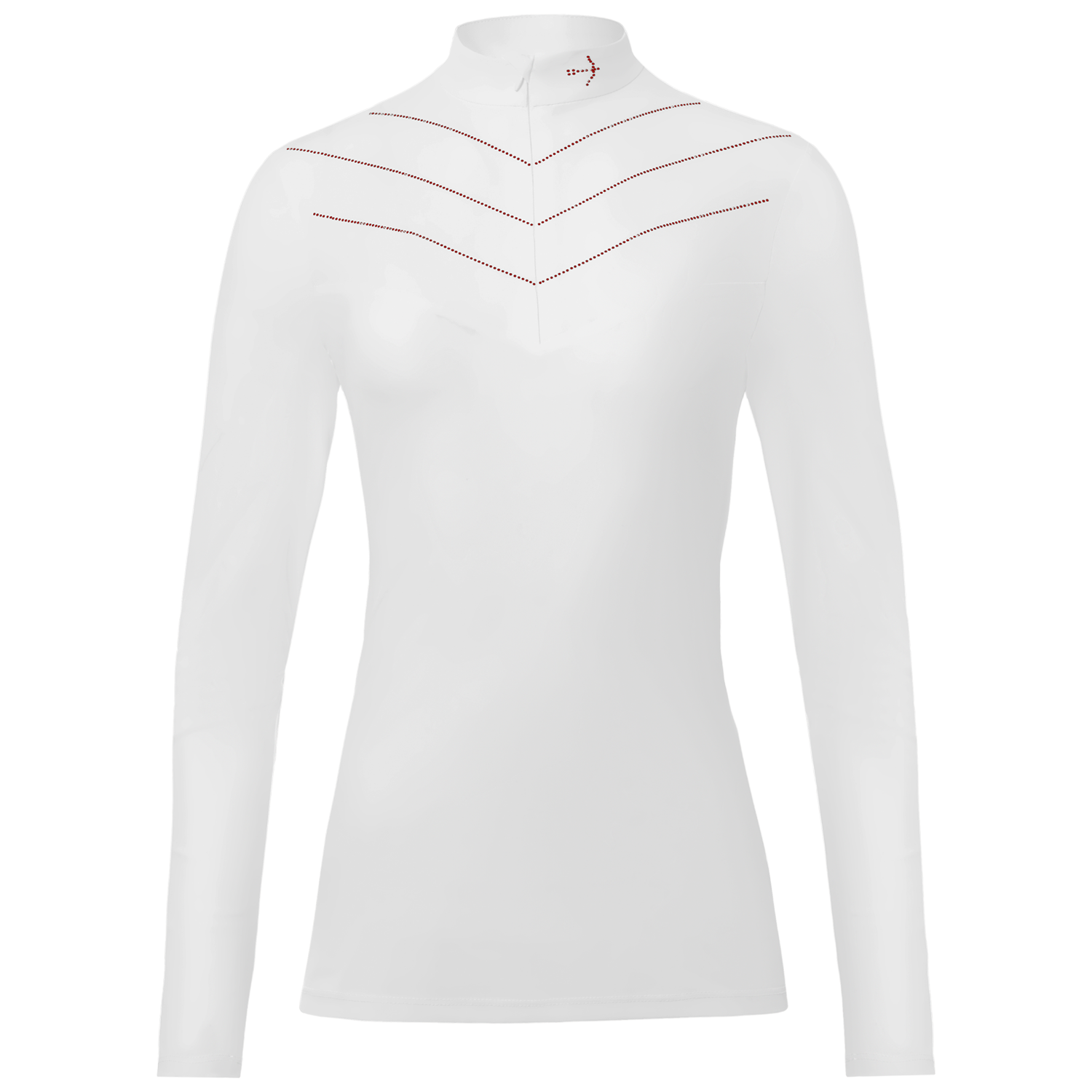 Laguso Luise White Crystal Plum Long Sleeve Shirt