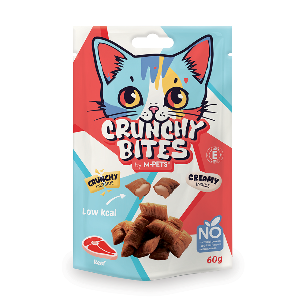 M-PETS Crunchy Bites Cat Treat – Beef 60g