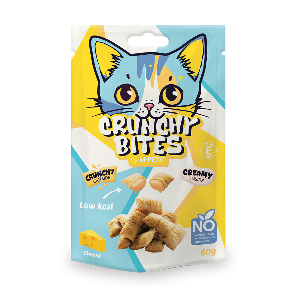M-PETS Crunchy Bites Cat Treat – Cheese 60g