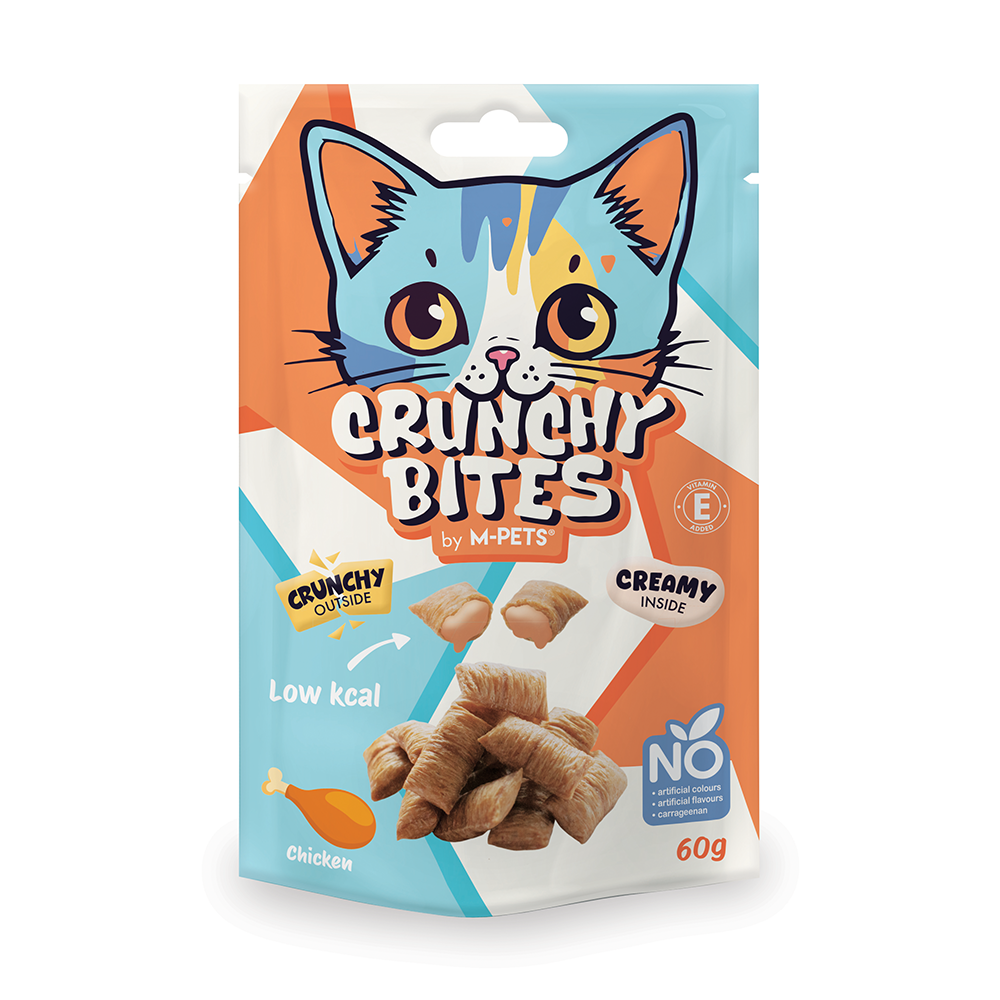 M-PETS Crunchy Bites Cat Treat – Chicken 60g