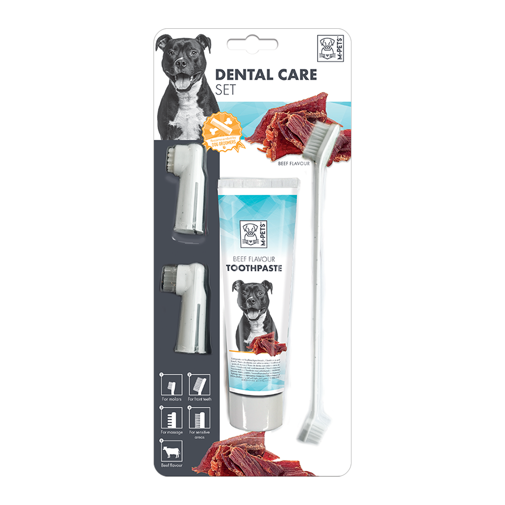 M-Pets - Dental Care Set Beef Flavor Toothpaste Kit